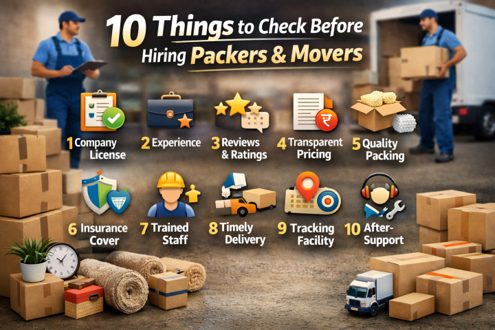 10 Important Things to Check Before Hiring Packers and Movers